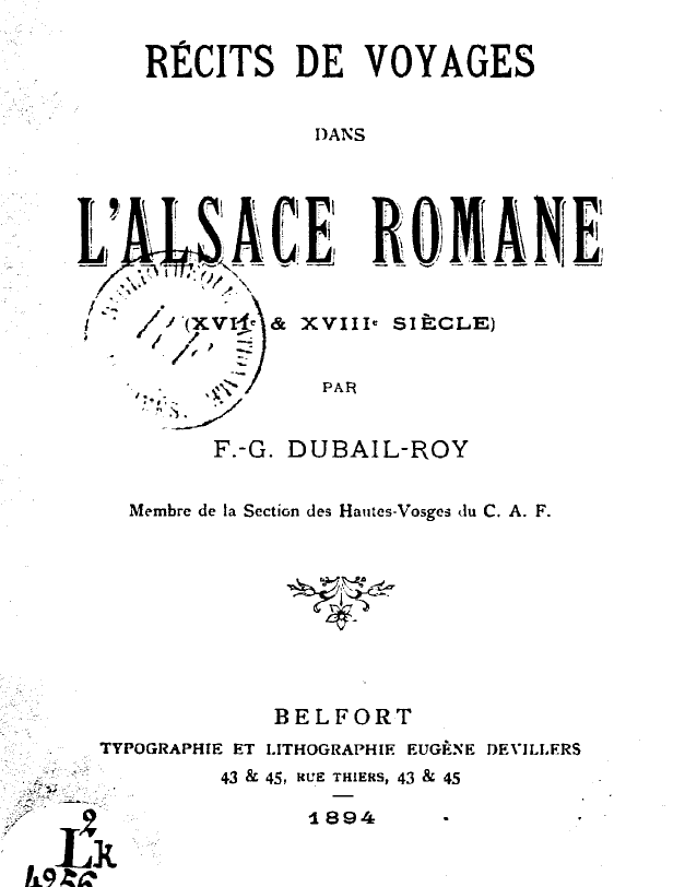 Recits voyage Alsace